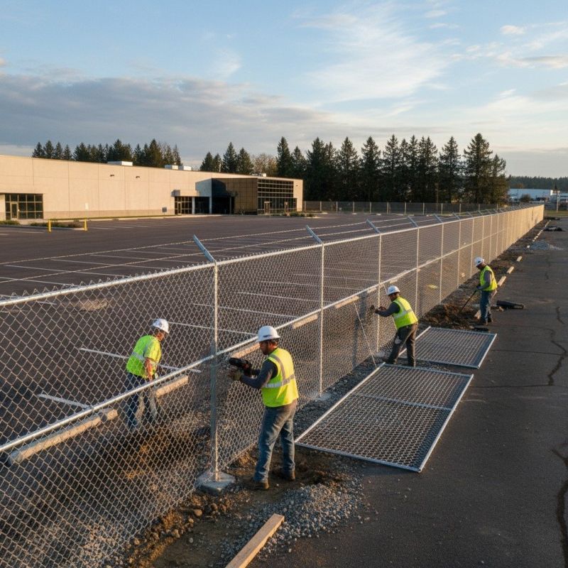 Industrial Fence Installation detail